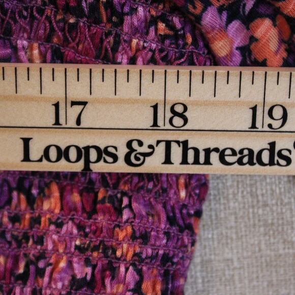 J. Jill Purple and Orange Blouse Vibrant Top Women's Medium - Picture 8 of 13